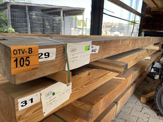 Ca. 7x Douglas balken geschaafd, 140x140mm, lengte 500cm